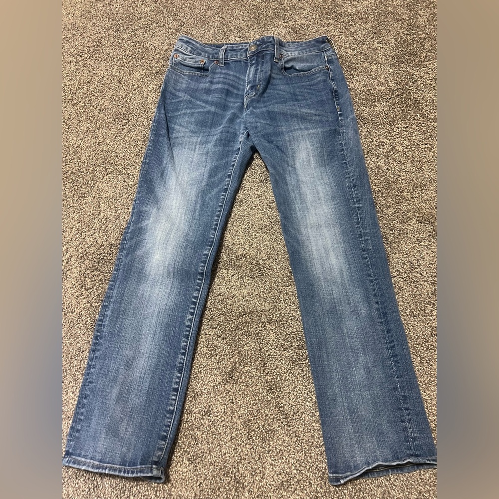 American Eagle Outfitters Men's Denim Blue Straight Jeans